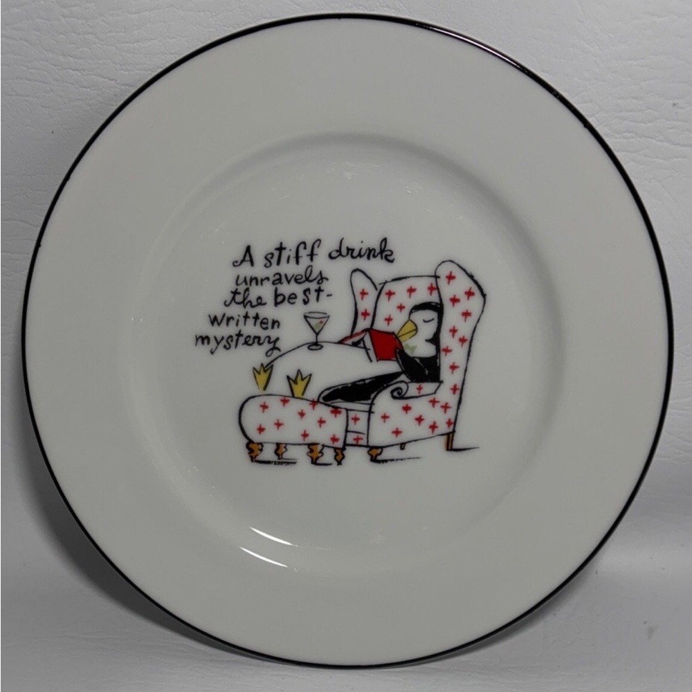 Pottery Barn Vintage Y2K Tipsy Penguin Salad Dessert Snack Plate